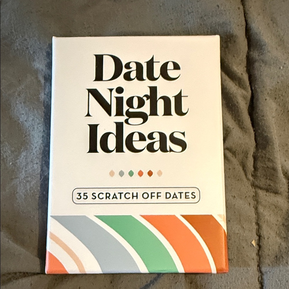 Date Night Ideas Scratch-Off Deck in White, Green, Orange, Gray